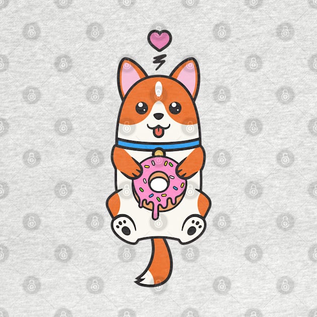 Donut Corgi by Darcy Farrow